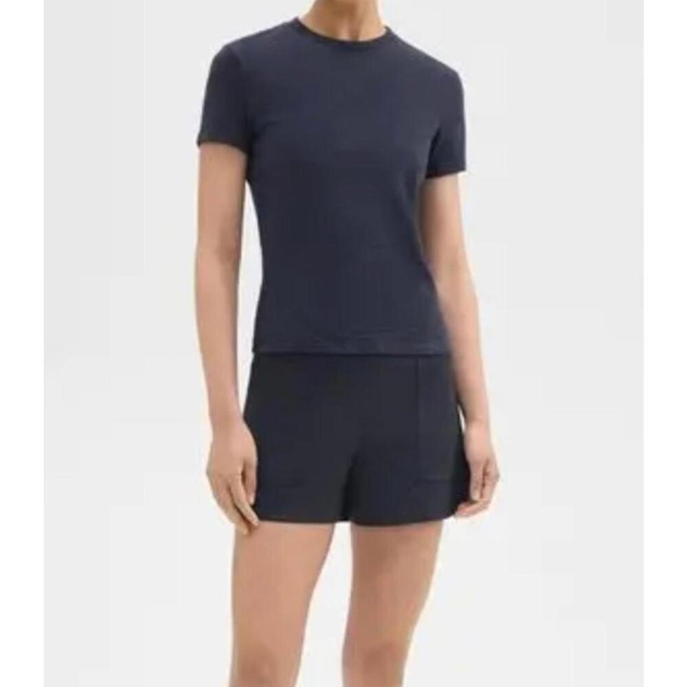 Theory‎ Mini Utility Short – Navy Linen Blend, Size 10